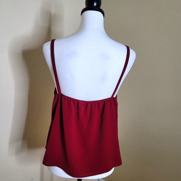I Joah Flowy Top, Size Medium Wine, Burgundy NEW Camisole Strappy Top - Picture 2 of 11
